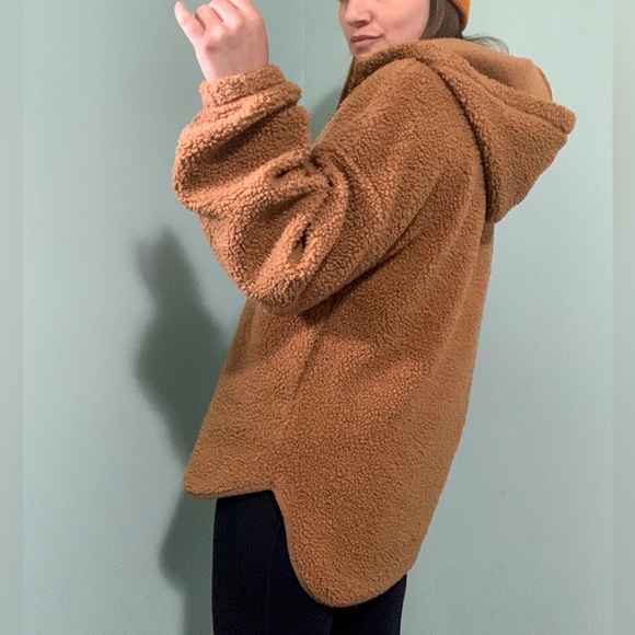 OLD NAVY sherpa 1/2 zip tunic hoody - Picture 1 of 10